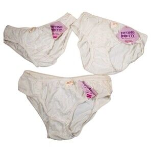3 Vintage Berkliff Size 7 Beige Sheer 70s Panties - New with Tags Made in USA